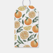 Wasserfarben Zitrusgarten Babydusche Danke Geschenkanhänger (Rückseite)