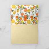 Wasserfarben-Zitrusmuster geklappt Danke Karte (Innenseite)
