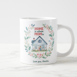 Wasserfarben-Zuhause: Mama ist Individuelle Name Jumbo-Tasse