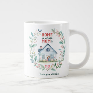 Wasserfarben-Zuhause: Mama ist Individuelle Name Jumbo-Tasse
