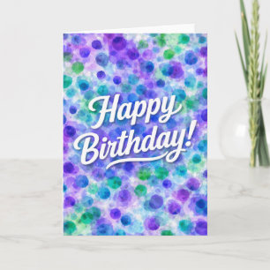 Wasserfarben zum Geburtstag Karte