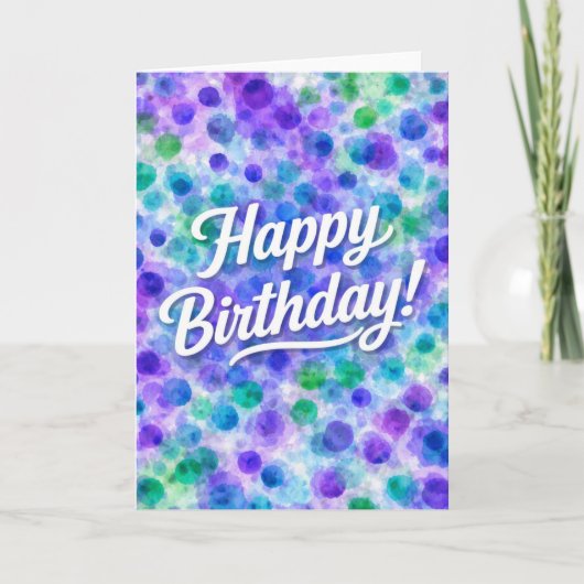 Wasserfarben zum Geburtstag Karte (Vorderseite)