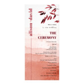 Wasserfarben Zweig minimales japandi Hochzeitsprog Werbekarte (Vorne)