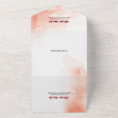 Wasserfarben Zweig und Mond Japandi Hochzeit All In One Einladung (Außenbereich)