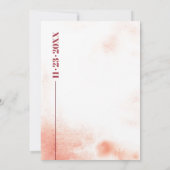 Wasserfarben Zweig und Mond Japandi Hochzeit Einladung (Rückseite)