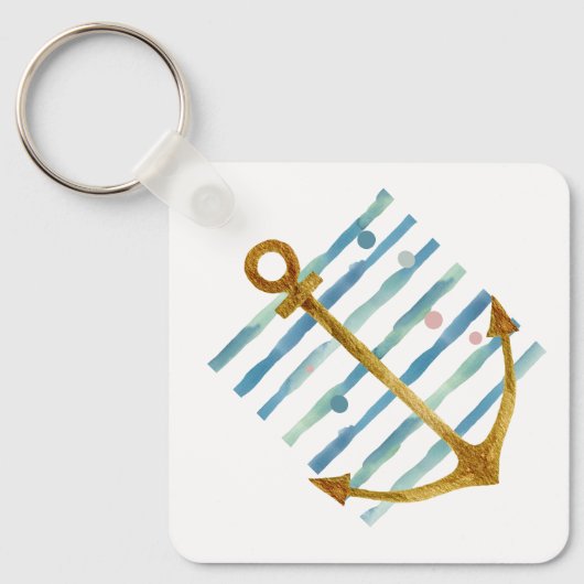 WASSERFARBENANCHOR, KÜSTENSTRANDVERMIETUNG SCHLÜSSELANHÄNGER (Vorderseite)