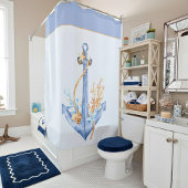 Wasserfarbenanker Duschvorhang