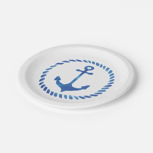 Wasserfarbenanker pappteller (Schrägansicht)