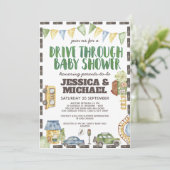 Wasserfarbenantrieb durch Babydusche Einladung (Stehend Vorderseite)