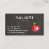 Wasserfarbenäpfel mit Zwischenwand Moderner Tutor Visitenkarte (Rückseite)