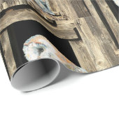 Wasserfarbenauge im Vogelschutzfenster Kunst Geschenkpapier (Rolleneckpunkt)