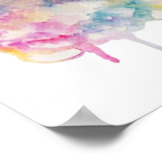 Wasserfarbenauge Poster (Ecke)