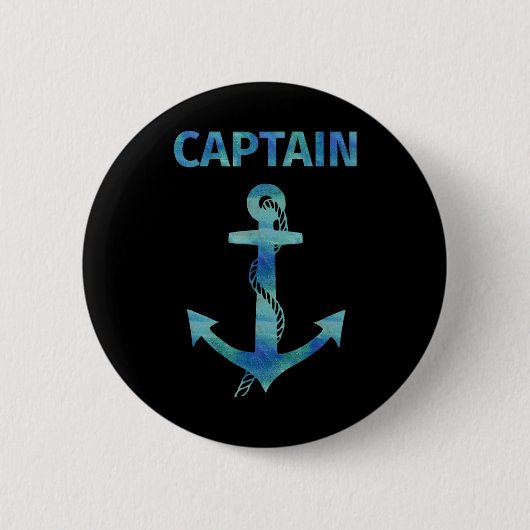 Wasserfarbenauktionshauptmann Segelboot Button (Vorderseite)