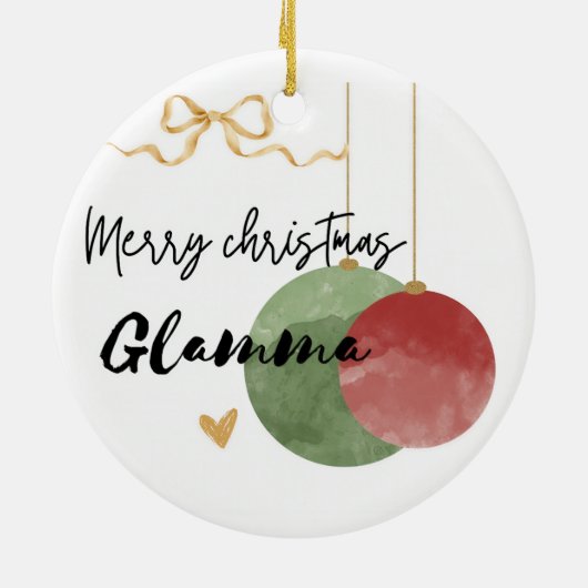 Wasserfarbenauma Keramik Ornament (Hinten)