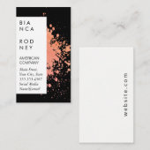 Wasserfarbenausdrucksstarker Spritzer Visitenkarte (Vorne/Hinten)