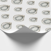 Wasserfarbenaustern Geschenkpapier (Ecke)
