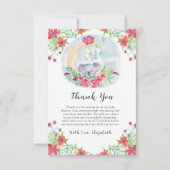 Wasserfarbenbaby Koala mit Mondeinladung Dankeskarte (Vorderseite)