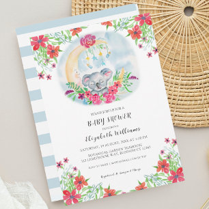 Wasserfarbenbaby Koala mit Mondeinladung Einladung
