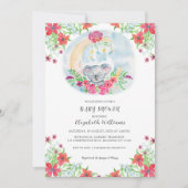 Wasserfarbenbaby Koala mit Mondeinladung Einladung (Vorderseite)