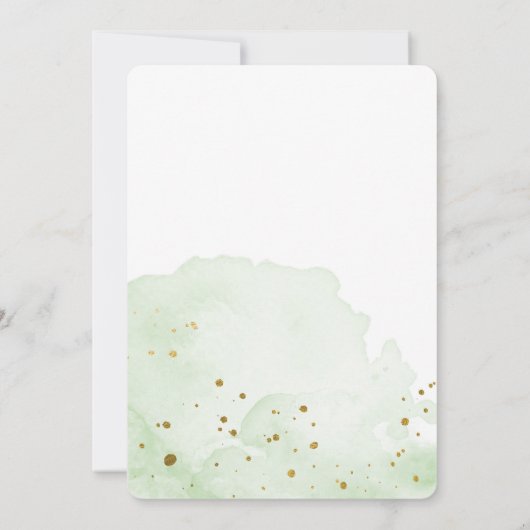 Wasserfarbenbaby Sprinkle Einladung (Rückseite)