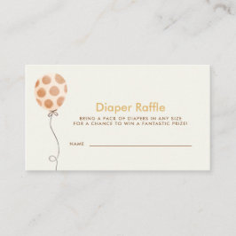 Wasserfarbenballon Babydusche Windelwanne Begleitkarte