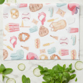 WasserfarbenBaseball Geschirrtuch (Gefaltet)