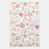 WasserfarbenBaseball Geschirrtuch (Vertikal)