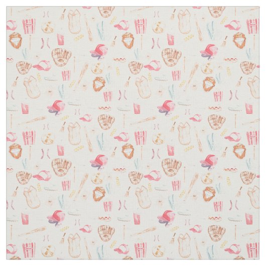 WasserfarbenBaseball Stoff (Muster)