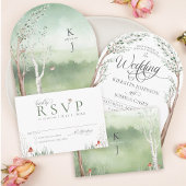 Wasserfarbenbaum Whimsical Cotattecore Niedliche H RSVP Karte