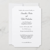 Wasserfarbenbauminitialen Hochzeit in Trunk Einladung (Rückseite)