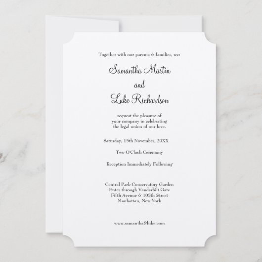 Wasserfarbenbauminitialen Hochzeit in Trunk Einladung (Rückseite)