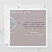 Wasserfarbenbeerdigung wegen Taubenbeerdigung Dank Dankeskarte (Vorderseite)