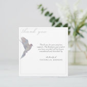 Wasserfarbenbeerdigung wegen Taubenbeerdigung Dank Dankeskarte (Stehend Vorderseite)