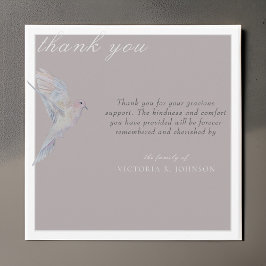 Wasserfarbenbeerdigung wegen Taubenbeerdigung Dank Dankeskarte