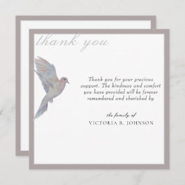 Wasserfarbenbeerdigung wegen Taubenbeerdigung Dank Dankeskarte