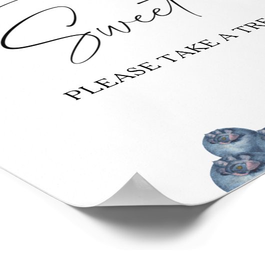 Wasserfarbenbeere - Liebe ist süß, Leckerei Poster (Ecke)