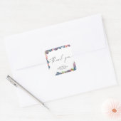 Wasserfarbenbeeren - vielen Dank Quadratischer Aufkleber (Umschlag)