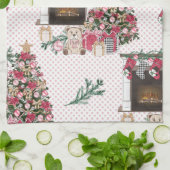 WASSERFARBENBEN BÄUME PRÄSENTIEREN TEDY-BÄREN GESCHIRRTUCH (Gefaltet)