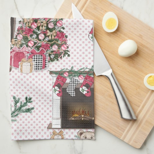 WASSERFARBENBEN BÄUME PRÄSENTIEREN TEDY-BÄREN GESCHIRRTUCH (Viertel Falte)