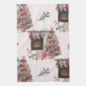 WASSERFARBENBEN BÄUME PRÄSENTIEREN TEDY-BÄREN GESCHIRRTUCH (Vertikal)