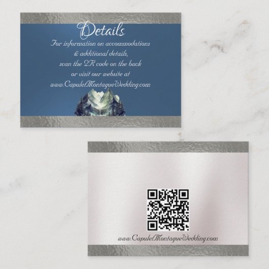 Wasserfarbenberg & Ribbon Blue 2, QR-Code Begleitkarte (Vorne/Hinten)