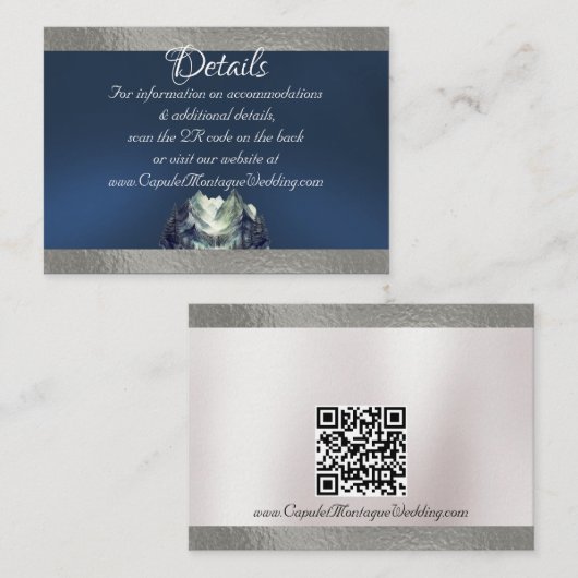 Wasserfarbenberg und -band, QR-Code Begleitkarte (Vorne/Hinten)