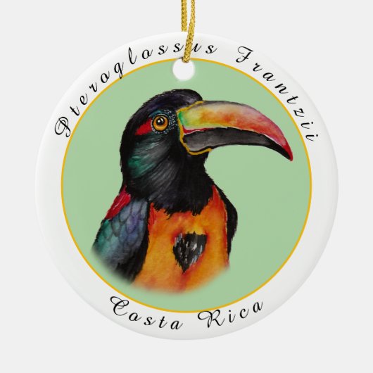 Wasserfarbenberührer Keramik Ornament (Vorne)