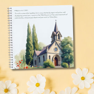 Wasserfarbenbibel Verse Katholische Kirche Notizblock