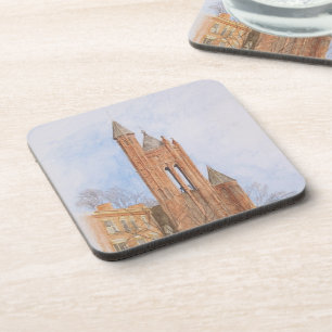Wasserfarbenbild gotische Kirche Getränkeuntersetzer