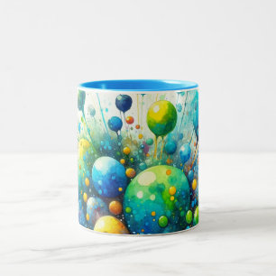Wasserfarbenblase-Burg Zweifarbige Tasse