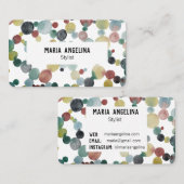 Wasserfarbenblasen-Flecken und tiefe Neutrale Punk Visitenkarte (Vorne/Hinten)