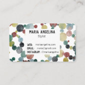 Wasserfarbenblasen-Flecken und tiefe Neutrale Punk Visitenkarte (Rückseite)