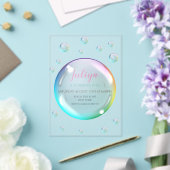 Wasserfarbenblasen Geburtstag Acryleinladungen (In Situ (Hochzeit))