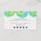 Wasserfarbenblasen Reinigung von Zuhause Visitenkarte (Rückseite)